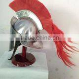 Corinthian Armor Helmet With Red Plume Medieval Helmet NRH2007 thumbnail-2