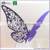 Assorted Colors Wedding Party Decoration Butterfly Shape Wine Glass Cup Card