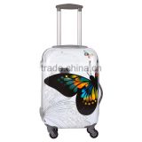 Butterflay design 4 wheels luggage travel bags