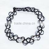 Fashion Custom Design 90s Tattoo Choker Plastic Crystal Bead Necklace Quality Choice thumbnail-4