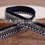 Decorative Ribbon Rhinetone Chian,Weave Rhinestone Belt Base On Glue For Garment Accessory thumbnail-1