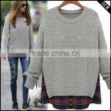2016 Long Line Pullover Sweater Ladies Pullover Womens Long Sleeve Hoodies & Sweatshirts Wholesale Blank Pullover Hoodies