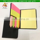 sticky note pad with leather cover