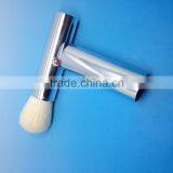 Top Quality Makeup Retractable Blush Brush/natural Goat Hair Retractable Metal Brush