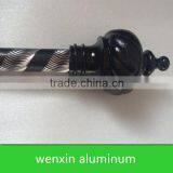 24mm Black Curved Aluminum Curtain Rod thumbnail-1