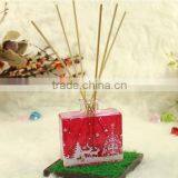 100ml Best Selling American Christmas Santa Gift Box Ocean Breeze Scent Reed Diffuser With Rattan Sticks and Glass Bottle