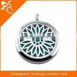 Aromatherapy Diffuser Locket Stainless Steel Charms Perfume Pendant With Crystal thumbnail-3