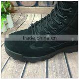 Black Leather Rubber Outsole Army Military Combat Boots for Man thumbnail-3