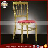 Wholesale Stackable Golden Banquet Aluminum Metal Wedding Chiavari Chair With Cushion Quality Choice thumbnail-5