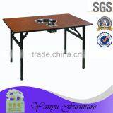 Folding Fireproof Chafing Dish Dinning Table for Restaurant thumbnail-1