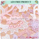 Hot Sale Colorful Contracted Flowers Water Soluble Lace Fabric Chemical Lace Embroidery Fabric thumbnail-4