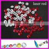 2015 NEWEST Design Fashion KOREAN QUALITY Hot Fix Spangle Sequin LASER RED Middle Hole CONE SHAPE 3mm 4mm 5mm 6mm thumbnail-1
