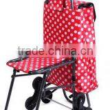 Satin Fabric Grocery Shopping Trolley With Chair thumbnail-3