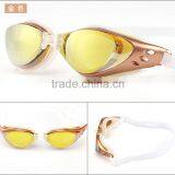 Unisex Swim Glasses For Adult Men Women, Swim Goggles with 100% Anti-UV,Anti Fog Technology Mirror Swimming Glasses-Gold Color