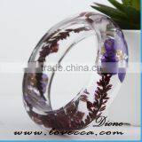 Fashion Wholesale Factory Price Real Dried Flower Resin Bracelet thumbnail-6