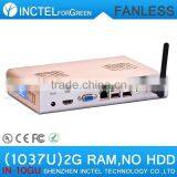 Fanless Mini PC Systems Full Alluminum With Intel Celeron Dual Core C1037U 1.8GHz 2G RAM HD Graphics thumbnail-2