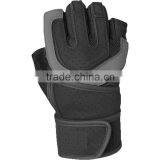 Wrist Wrap Weight Lifting Gym Gloves(Black) thumbnail-2