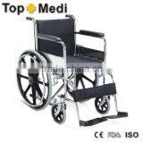 TOPMEDI Steel Portable Medical Foldable Manual Cheap Wheelchairs Price thumbnail-1