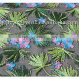 Top Fashionable Colorful Leaves Embroidered Lace Fabric Dresses Fabrics thumbnail-2