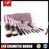 10pcs Animal and Nylon Hair Wood Handle Travel Make Up Brushes With Bag thumbnail-3