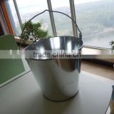 10L Metal Galvanized Buckets with wooden handle for US