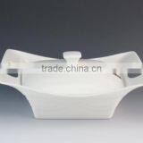 Eco-friendly White Porcelain Casserole Iron Rack Available thumbnail-1