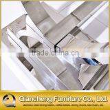 French Style Marble Top Stainless Steel 8 Seaters Dining Table Set thumbnail-4