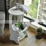 White Wooden Magazine Rack for Home Decorate /modern Style Table thumbnail-4