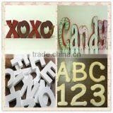 decorative wooden letters wooden number children DIY drawer colourful wooden gift wooden block letter DIY wooden craft letter