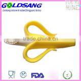 BPA Free Banana Silicone Teether Toothbrush thumbnail-2