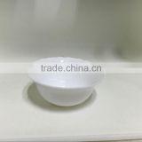 2016 wholesale stock popular opal tableware white ceramic popcorn bowl