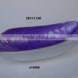 Cast Aluminium Enamel Bowl in 29 cm With Food Safe Enamel in Purple Colour