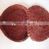 RH-YF07 High Quality Wholesale Heart Shape Picnic Wicker Storage Basket thumbnail-1