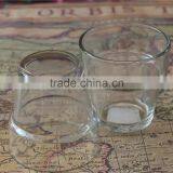 Clear Small Decorative Pillar Glass Candle Holder Jar thumbnail-5