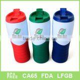 Double Wall Plastic Mug With Flip Lid thumbnail-1