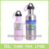 500ml Stainless Steel Vacuum Insulated Water Bottle Standard Mouth With Cap and Carabiner thumbnail-1