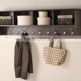 Espresso 79cm Wide Hanging Entryway Shelf With Coat Hooks thumbnail-1