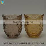 Cute Owl Head Shape Candle Holders Glass for Kids thumbnail-4