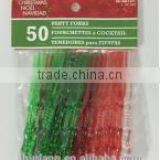 Useful Plastic 50pcs Cake Forks Set/ Plastic Cake Friut Forks thumbnail-2