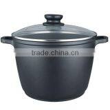 24cm Aluminum Stock Pot With Glass Lid Aluminum Cooking Pot thumbnail-1
