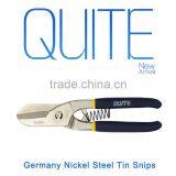 Germany Iron Scissors With Two-color Handle Germany Nickel Steel Tin Snips