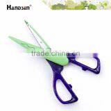 7-1/2" Beautiful Transparent With Glitter Handle Wave Scissors thumbnail-2