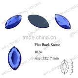 Hot Sale Navette Shaped Flat Back Jewelry Decorative Glass Stones thumbnail-3