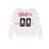 YAKUYIYI Cotton White Girls Sponge Baby Print T-shirts Pullover Casual Hoodies for Wholesale thumbnail-2