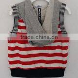 Lovely Baby Girls Knitted 100% Cotton Embroidered Waistcoat With Hat for Autumn thumbnail-2