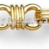 Gold Plated Bracelets, Fashion Curb Bracelets. thumbnail-1