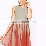 Hot Selling One Piece Black and White Split Maternity Dresses for 6 Months Pregnant Woman thumbnail-2