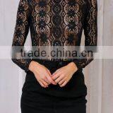 Runwaylover 114 Hot Sale 2017 Women Fashion Lace Transparent T-Shirt thumbnail-2