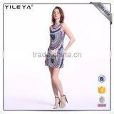 Oem & Odm Short Printed Bohemian Style Woman Dress thumbnail-3