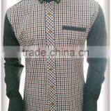 Latest Design Twill Checked With Folder Pocket Contrast Casual Men's Shirt thumbnail-1
